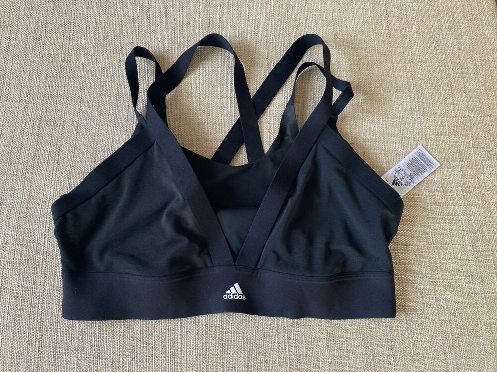 Adidas All Me Layered Sports Bra Black Size XL